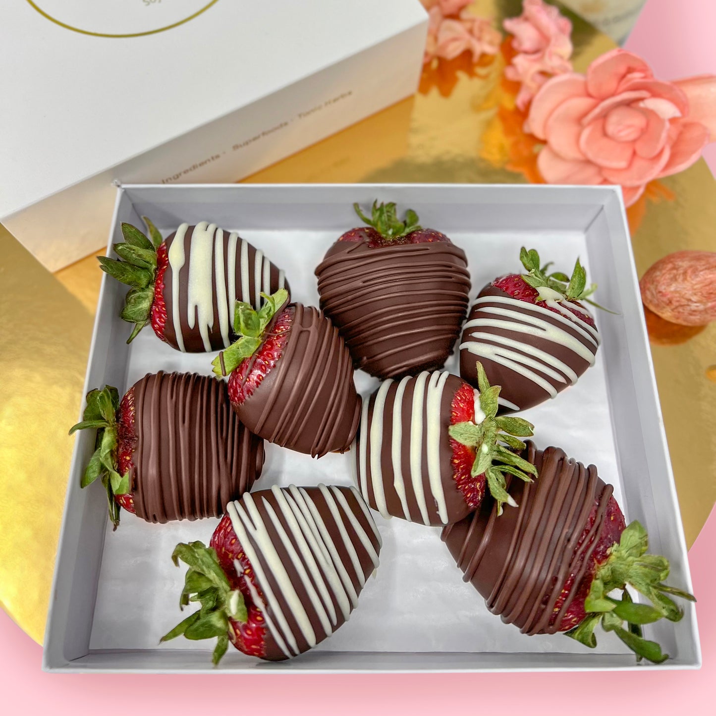 DARK CHOCOLATE COVERED STRAWBERRIES